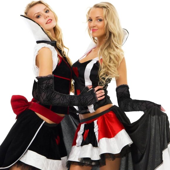 Women's Spider Web Gloves Sheer Spider Web Arm Warmer Black Lace Fingerless Glov - Picture 2 of 8